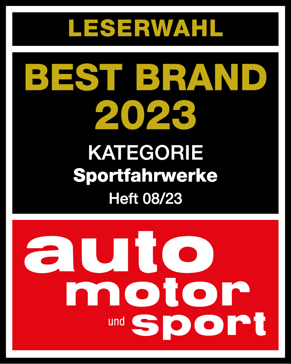 Best Brand Award in der Kategorie Sportfahrwerke für BILSTEIN
