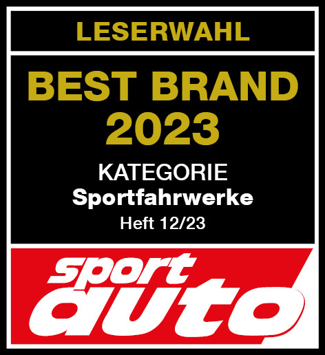 Best Brand Award 2023 from sport auto in the category of sports suspensions
